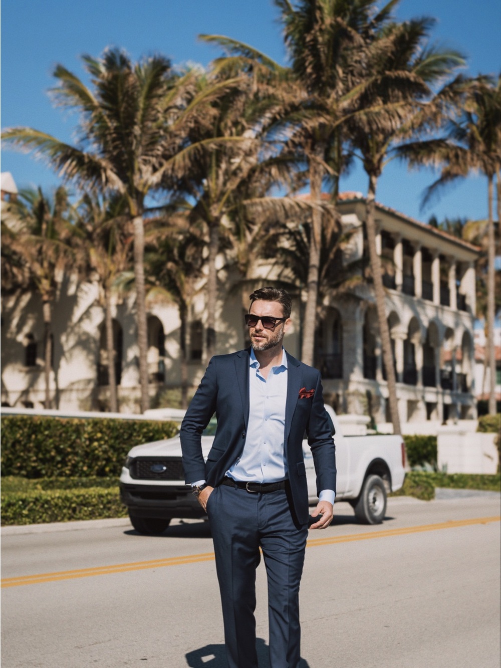 Men’s Navy Super 120 Wool Suit | Slim Fit Modern Tailored Two-Piece